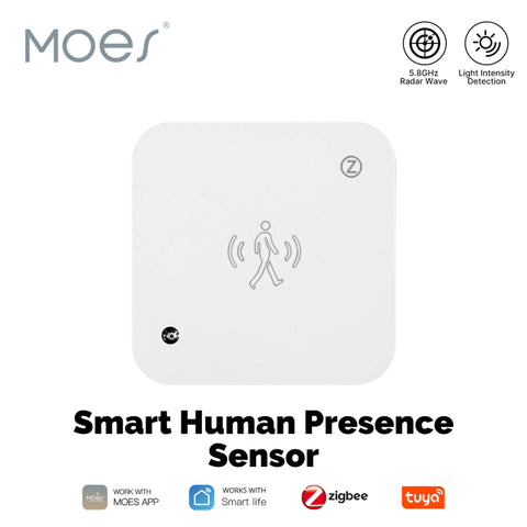 MOES Sensor de Presencia Humana por Ondas + Sensor de Luz