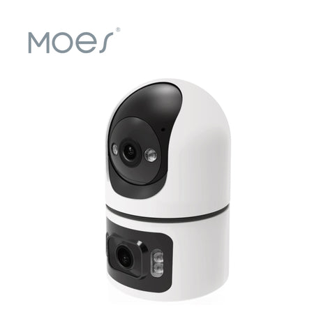 MOES Camara PTZ Interior 2K Dual Lens Inteligente