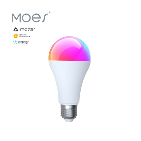 MOES Bombillo LED E27 RGB+CW 14W