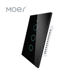 MOES Apagador Inteligente 3 Vías Black