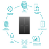 Smart Omnia Apagador GALAXY Zigbee 4 Vía (Grafito)