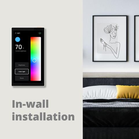 Smart Omnia Panel de Control "L" Alexa Buit In Zigbee & Bluetooth Hub